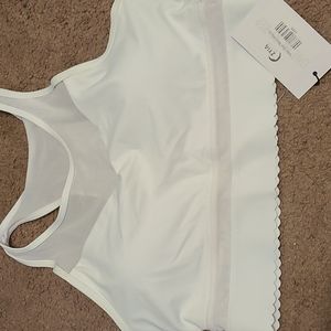 Zyia white mesh  bra NWT large